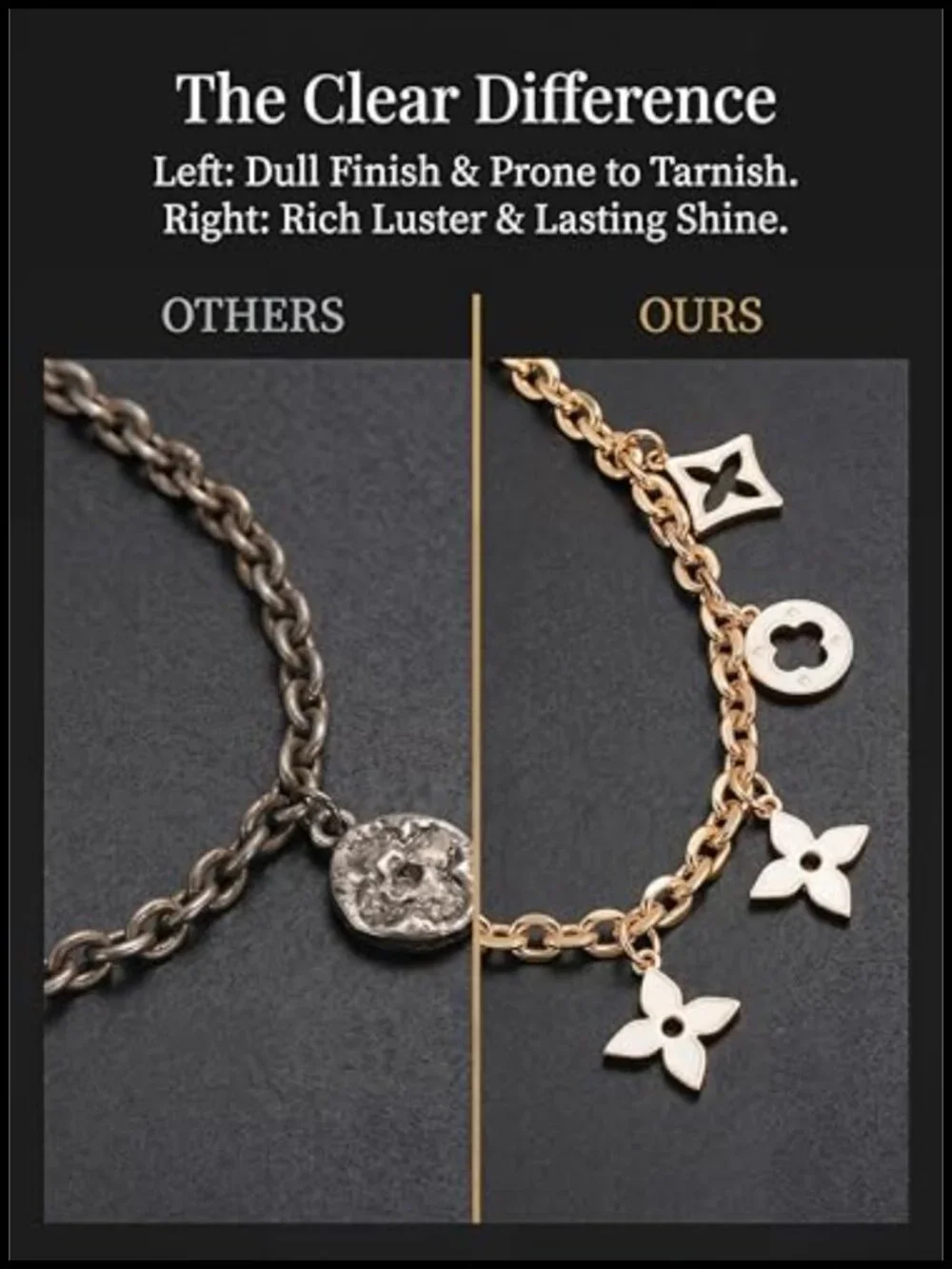 Gold-Tone Plated Aluminum Wallet Chain Purse Charm 13.8 Inch